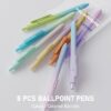 61f6rgnp1vL._AC_SL1500_.jpg 8 Pcs Black Ballpoint Pens - 1.0mm Medium Point Smooth Writing Black Ink Ball Point Pens | High-end Long Lasting Retractable Pen for School, Home, Office (Gradient-8pcs)