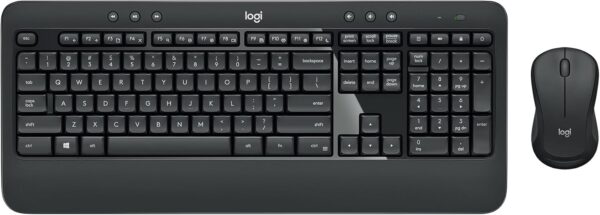 Logitech MK540 Advanced Wireless Keyboard and Mouse Combo for Windows, Logitech MK540 Advanced Wireless Keyboard and Mouse Combo for Windows, 2.4 GHz Unifying USB-Receiver, Multimedia Hotkeys, 3-Year Battery Life, for PC, Laptop