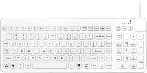 Man & Machine Really Cool Keyboard, Sealed Waterproof - White Man & Machine Really Cool Keyboard, Sealed Waterproof - White