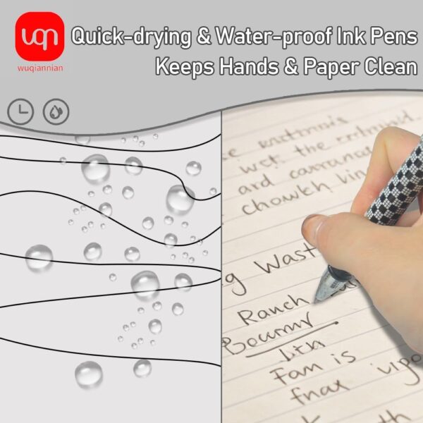 WQN WUQIANNIAN 8 Pack Black Ink Gel Pens, 0.5mm Quick Drying Writing Pens for Women Men, Smooth Ballpoint Pens for Note-Taking, Office School Supplies, Gifts.