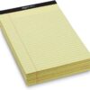 Amazon Basics 50 sheet Wide Ruled Lined Writing Note Pad, 8.5" x 11.75", 12-Pack, 600 Perforated Sheets, Canary