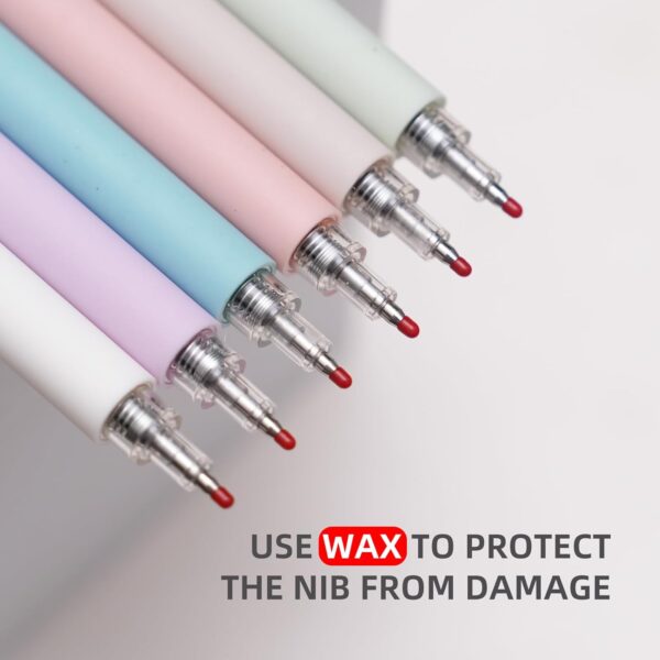 IOMDRWU Gel Pens, 6 Pack 0.5mm Black Ink Pens, Fine Point Smooth Writing Pen, Quick-Dry, High-End Series Pen for Journaling, Note Taking, Cute Office School Supplies Gifts for Women Men - Morandi