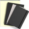 TRU RED Medium Soft Cover Meeting Notebook, Black - Ruled, Spiral, 80 Sheets, Durable Wirebound, Interior Pocket, Thick Premium Paper