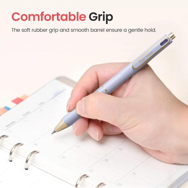 61s8VRDLc0L._AC_SL1500_.jpg Taja Gel Pens, 6 Pcs Quick Dry Black Gel Ink Pens, 0.5mm Fine Point Smooth Writing Pens for Journaling and Note Taking, Cute Aesthetic Pens for Women & Men-Pastel