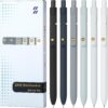 Ddaowanx Gel Pens, 0.7mm Quick Dry Black Ink,Fine Point Smooth Ddaowanx Gel Pens, 0.7mm Quick Dry Black Ink,Fine Point Smooth Writing Pens,Office School Supplies,Gifts for Women Man(6Pcs Black White Gray, Black)