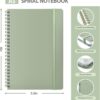VALOME Journaling Notebooks, A5 Lined Spiral Notebook for Women & Men, 146 Pages College Ruled Hardcover Note Book for Work, Note Taking, Journaling, School, Writing (GREEN)