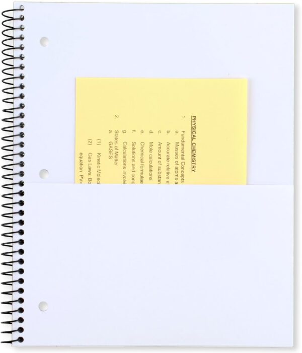 61tbf4ykIFL._AC_SL1500_.jpg Mead Spiral Notebooks, 1 Subject, Wide Ruled Paper, 8" x 10-1/2", 100 Sheets, Assorted Colors, 5 Pack (930093)