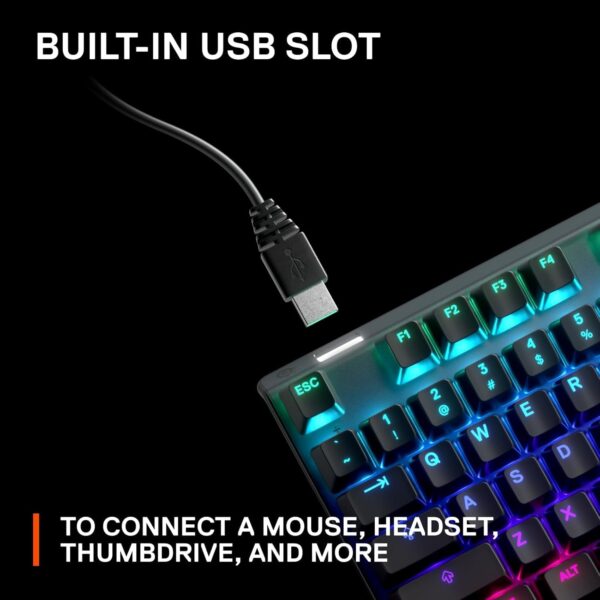 61ymUPldNZL._AC_SL1500_.jpg SteelSeries Apex Pro HyperMagnetic Gaming Keyboard — Adjustable Actuation — OLED Screen — RGB – USB Passthrough