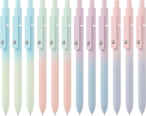 LINFANC 12 Pack Gel Pens Cute Medium Point 0.7mm Black Ink for Journaling Aesthetic School Supplies Office Supplies