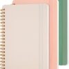 Utron 3 PCS Small Spiral Notebook 5x7, Notebooks for Note Taking, Morandi Spiral Journal Notebook, Work Notebook Small Notebooks 5x7 with Strap, Cute Notebooks for Women 70 Sheets/Note Books