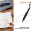 Shuttle Art Black Gel Pens, 36 Pack(18 Gel Pens with 18 Refills) Retractable Medium Point Rollerball Gel Ink Pens Smooth Writing with Comfortable Grip