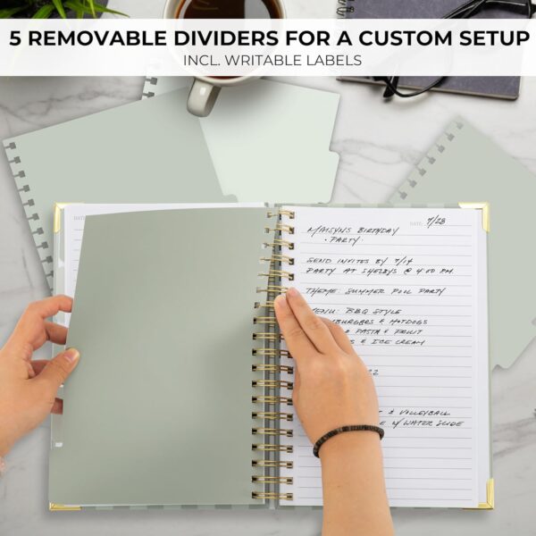 71-UB27AcQL._AC_SL1500_.jpg Aesthetic Thick Spiral Notebook With Tabs - Premium Journal For Women Size B5 - College Ruled Note Book With 300 Lined Pages and Dividers - Perfect For Writing And Staying Organized at Work or School