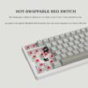 71-bMaKrDvL._AC_SL1500_.jpg FIRSTBLOOD ONLY GAME. AK992 Retro Wired Mechanical Keyboard, 98 Keys Full Layout, Hot-Swappable USB Gaming Keyboard with Red Switches, Multimedia Keys Knob, Blue Backlit, Anti-Ghosting, Grey