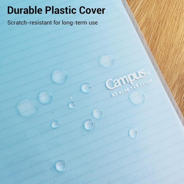 Kokuyo Campus Smart Ring Binders 3 Pack, B5 Notebook Binder +100 Sheet 6mm Dot Ruled Refiller Paper, 25 Sheet Capacity, 26 Rings, Light Color, Perfect for Work, Study & Journal, Japan Import