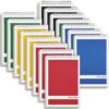 LABUK 15 Pack Steno Pads 6x9 Inches 80 Sheets Spiral Steno Notebooks Gregg Rule, Pocket Notebooks Colorful Covers with Top Spiral Pads for School, University, College, Work, Office
