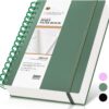 MUAHLIUB Spiral Notebook Journal,360 Pages College Ruled Notebook, Lined Thick Journals for Women Men,A5 Thick Spiral Journal for Writing,100GSM Paper, Spiral Notebooks for Work School 5.5"x8.5" Green