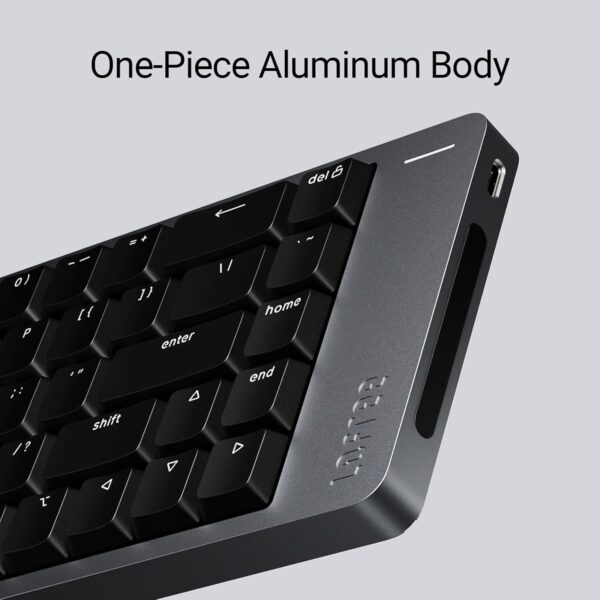 711DL3IQ-EL._AC_SL1500_.jpg LOFREE Flow2 Low-Profile Mechanical Keyboard, Aluminum Alloy with Void Linear Switches, Rechargeable Wireless Keyboards with 3 Mode Connections for Windows, macOS (Silver with Silence, 100 Keys)