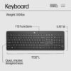 711Y-ENNIdL._AC_SL1500_.jpg HP 230 Wireless Keyboard - Wireless Connection - Low-Profile, Quiet Design - Windows & Mac OS - Laptop, PC Compatible - Shortcut Keys & Number Pad - Long Battery Life (3L1E7AA#ABA),Black