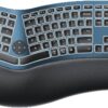 ProtoArc Backlit Bluetooth Ergonomic Keyboard, EK01 Plus Full Size Wireless ProtoArc Backlit Bluetooth Ergonomic Keyboard, EK01 Plus Full Size Wireless Split Keyboard with Dual Bluetooth and USB, Cushioned Wrist Rest, Rechargeable, Compatible with Windows/Mac/Android, Blue