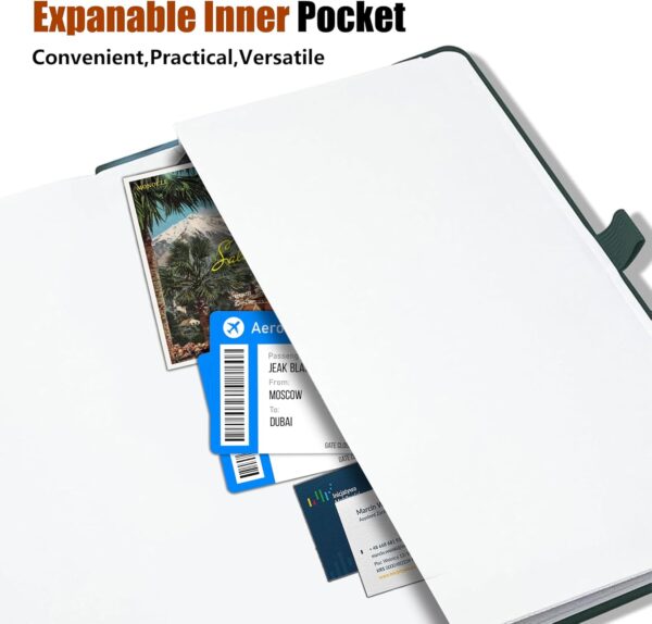 712-MjBLDXL._AC_SL1500_.jpg Lined Journal Notebook, A5, 192 Pages 100 GSM Thick Paper, Hardcover Leather College Ruled Journal for Writing, Men Women, Journaling, Daily, Work, Office, Home School Business(Dark Green)