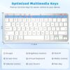 714an7cHJVL._AC_SL1500_.jpg Qulose Bluetooth Keyboard, Ultra-Slim Wireless Keyboard for iPad, Rechargeable Ergonomic Computer Keyboard for iOS, Android, Windows PC Tablets Phone, White Silver