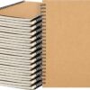 MIVIDE 24 Pack A5 Bulk Spiral Notebooks with Kraft Cover, 8.3 x 5.8 Inch 120 Pages Hardcover Spiral Lined Notebook Journal, Lined Travel Bulk Writing Paper Notebook for School Business Office Supplies