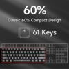 717O3bBTa1L._AC_SL1500_.jpg KEMOVE K61SE Gaming Mechanical Keyboard, 60 Percent Wired RGB Backlit N-Key Rollover Compact Mini 61 Keys Keyboard for PC Laptop, Blue Switch