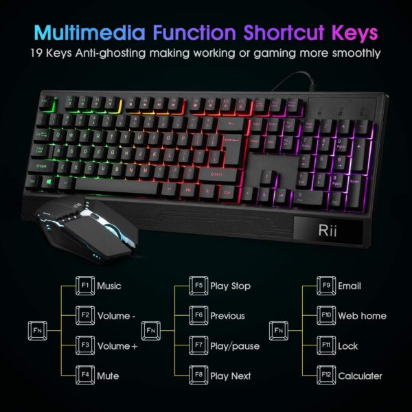717umdqtELL._AC_SL1500_.jpg Rii Gaming Keyboard and Mouse Combo,USB Wired,104 Keys RGB LED Backlit Keyboard with Wrist Rest for PC/Laptop (Black)