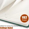 719TvWpc8CL._AC_SL1500_.jpg Lined Journal Notebook, A5, 192 Pages 100 GSM Thick Paper, Hardcover Leather College Ruled Journal for Writing, Men Women, Journaling, Daily, Work, Office, Home School Business(Dark Green)