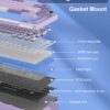 719su5pvuML._AC_SL1500_.jpg MageGee SKY81 75% Mechanical Gaming Keyboard, Gasket Hot Swappable Wired Custom Creamy Keyboard with 5-Layer Sound Dampening, Knob Control, RGB Backlit, NKRO for Win/Mac (Violet, Violet Switch)