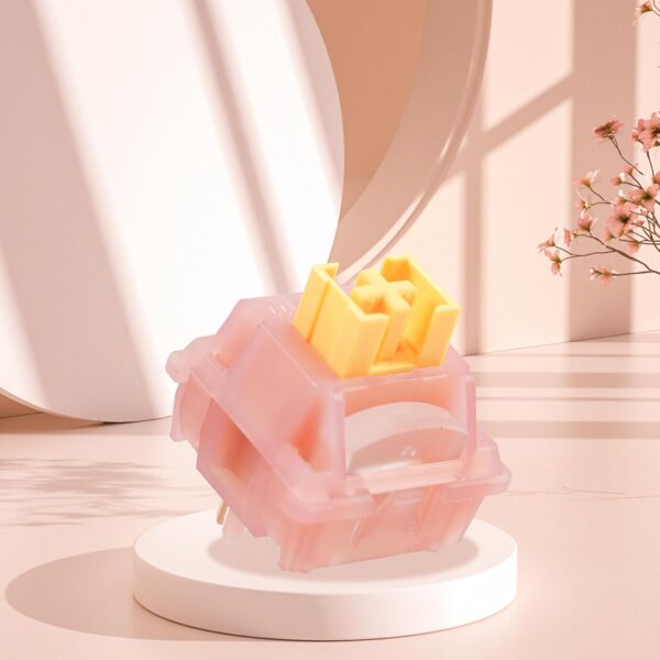 71AIOeLzXL._SL1500_.jpg Outemu Honey Peach Switch V3, 40g Pre-Lubed Silent Linear Switch for Mechanical Gaming Keyboard, 5-Pin Switches (Honey Peach,70Pcs)