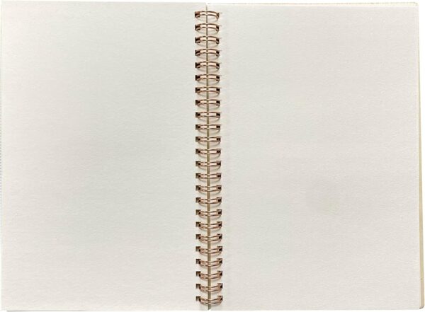 Cregugua 4 Pack A5 Wood Cover Jounal Notebook 40 Sheets Sketchbook 8.5 x 5.8 In Unlined Spiral Notebook for Crafting Project,Small Scrapbook