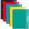 Mead Spiral Notebooks, 1 Subject, Wide Ruled Paper, 8" x Mead Spiral Notebooks, 1 Subject, Wide Ruled Paper, 8" x 10-1/2", 100 Sheets, Assorted Colors, 5 Pack (930093)