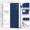 EMSHOI A5 Spiral Notebook College Ruled Lined Journal, Small 5.7" X 8.22", 300 Pages/150 Sheets, 100gsm Thick Paper, Waterproof Hardcover, for Office School Women Men Work Writing Notes, Blue
