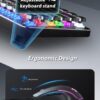 71CJlHTcC7L._AC_SL1500_.jpg Typewriter Style Mechanical Gaming Keyboard Blue Switch, Rainbow LED Backlit Wired Computer Keyboards Mouse and Pad Combo, Metal Panel Retro Punk Round Keycaps, 104 Keys Anti-Ghost for PC Laptop Gamer