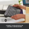 71D5YKZZJ5L._AC_SL1500_.jpg Logitech Signature K650 Comfort Full-Size Wireless Keyboard with Wrist Rest, BLE Bluetooth or Logi Bolt USB Receiver, Deep-Cushioned Keys, Numpad, Compatible with Most OS/PC/Window/Mac - Graphite