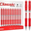 71FP86GH9PL._AC_SL1500_.jpg Classic Retractable Gel Roller Pens, 0.7mm Fine Point, Red Ink (Red - 12 Packs)