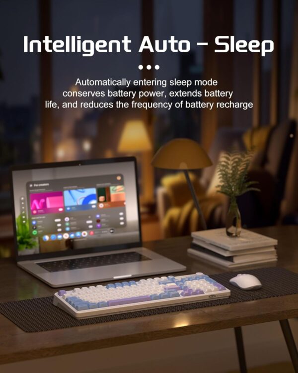 71GVWpiljHL._AC_SL1500_.jpg MageGee Wireless Gaming Keyboard and Mouse Combo V560, RGB Backlit Rechargeable Mechanical Feel 2.4GHz Quiet Blue White Purple Keyboard Mouse for Mac Laptop PC Gamer