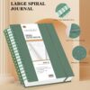 MUAHLIUB Spiral Notebook Journal,360 Pages College Ruled Notebook, Lined Thick Journals for Women Men,A5 Thick Spiral Journal for Writing,100GSM Paper, Spiral Notebooks for Work School 5.5"x8.5" Green