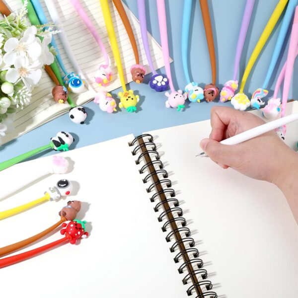 YONHTUTU 48Pcs Fun Pens Stress Relief Pen Bulk for Adult Cool Funny Gel Pen Birthday Gifts for Adult Cute Office Home Supplies Valentine Party Favor