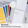 LABUK 15 Pack Steno Pads 6x9 Inches 80 Sheets Spiral Steno Notebooks Gregg Rule, Pocket Notebooks Colorful Covers with Top Spiral Pads for School, University, College, Work, Office