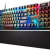 SteelSeries Apex Pro HyperMagnetic Gaming Keyboard — Adjustable Actuation — SteelSeries Apex Pro HyperMagnetic Gaming Keyboard — Adjustable Actuation — OLED Screen — RGB – USB Passthrough