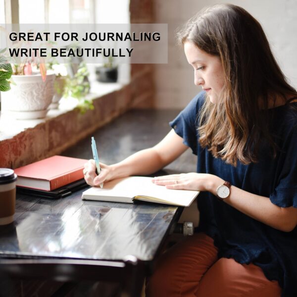 LINFANC 12 Pack Gel Pens Cute Medium Point 0.7mm Black Ink for Journaling Aesthetic School Supplies Office Supplies