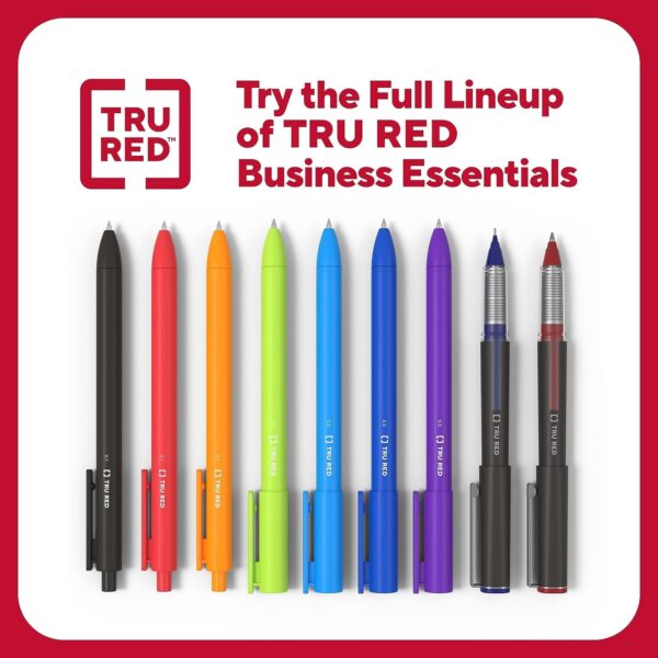Staples TRU RED Retractable Quick Dry Gel Pens, Medium Point, 0.7mm, Black, Dozen (TR54498-CC)