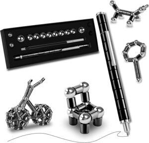 LARAH Black Fidget Pen Toy, Sensory Tool EDC Fidgeting Game LARAH Black Fidget Pen Toy, Sensory Tool EDC Fidgeting Game for Adults, Cool Gadget Best for Stress and Anxiety Relief and Kill Time,Novelty Gifts for Teen and Adults