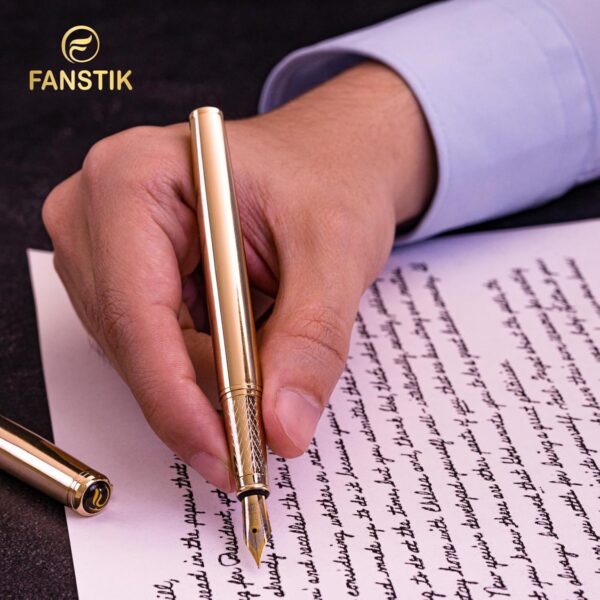 71T2MOoNjrL._AC_SL1500_.jpg Customized Gold Luxury fountain pen, fancy gift set for women, Real 24K Gold Plating, Professional executive pen gift set for men (Lux Custom-fountain Gld)