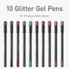 71U2HDdmsL._AC_SL1500_.jpg Pentonic Glitter Gel Pens, 10 Count, 10 Assorted Colors, 1.0 mm Bold Point, Smooth Writing For Journaling, Notetaking & Art Projects (1002365)