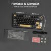 71UNbWWKIwL._AC_SL1500_.jpg EPOMAKER X Aula EA75 MAX Wireless Gaming Keyboard with Screen & Knob, 5000mAh, Hot-Swap, Lubed Switches, RGB Backlit, Creamy Gasket, 75% Mechanical Keyboard (Black, Reaper Switch)