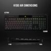 Corsair K100 AIR Wireless RGB Mechanical Gaming Keyboard - Ultra-Thin, Sub-1ms Slipstream, Low-Latency Bluetooth, Cherry MX Ultra Low Profile Keyswitches - NA Layout, QWERTY - Black