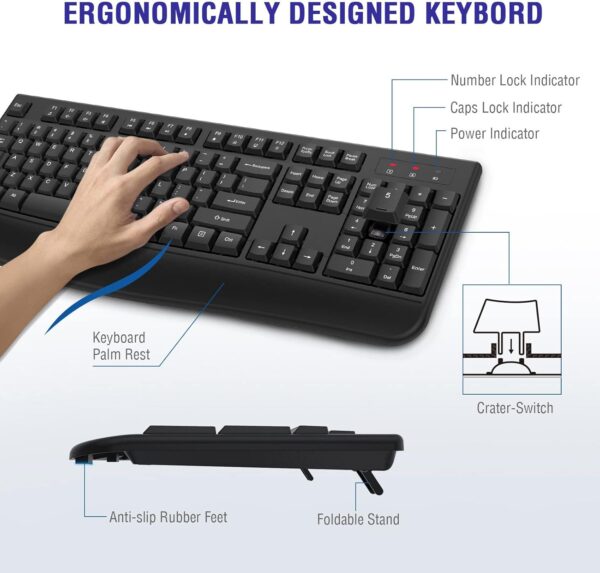 71VPK3BuQBL._AC_SL1500_.jpg Wireless Keyboard, 2.4G Full-Sized Ergonomic Wireless Computer Keyboard with Wrist Rest for Windows, Mac OS Laptop/PC/Desktop/Notebook(Black)